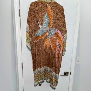 ARULA Plus Size multi print kimono
